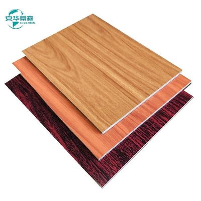 2mm 3mm Acp Sheet Wood Finish Outdoor Wall Cladding กันอากาศ