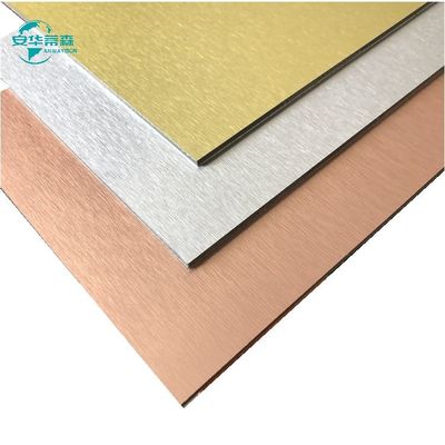 วัสดุก่อสร้าง อลูมิเนียมแปรง Acm 1220mm ความกว้าง แอลูมิเนียม Acp Sheet